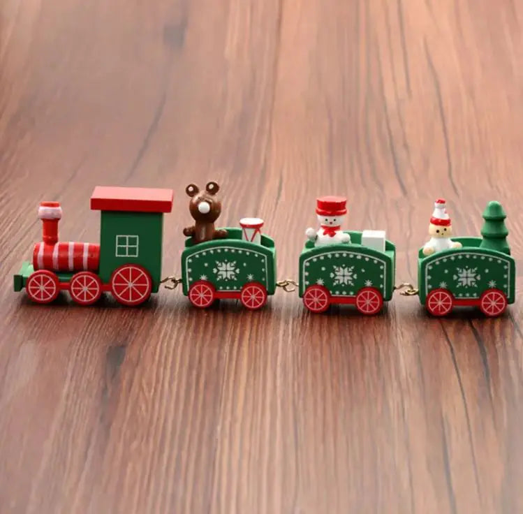 Wooden Christmas Train Ornament – Holiday Tree Decoration for Mantel & Home