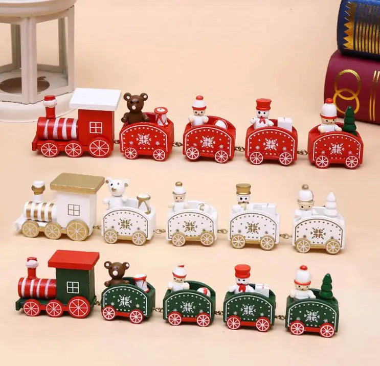 Wooden Christmas Train Ornament – Holiday Tree Decoration for Mantel & Home