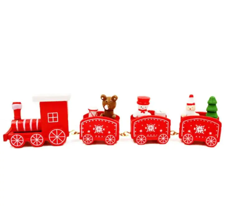 Wooden Christmas Train Ornament – Holiday Tree Decoration for Mantel & Home