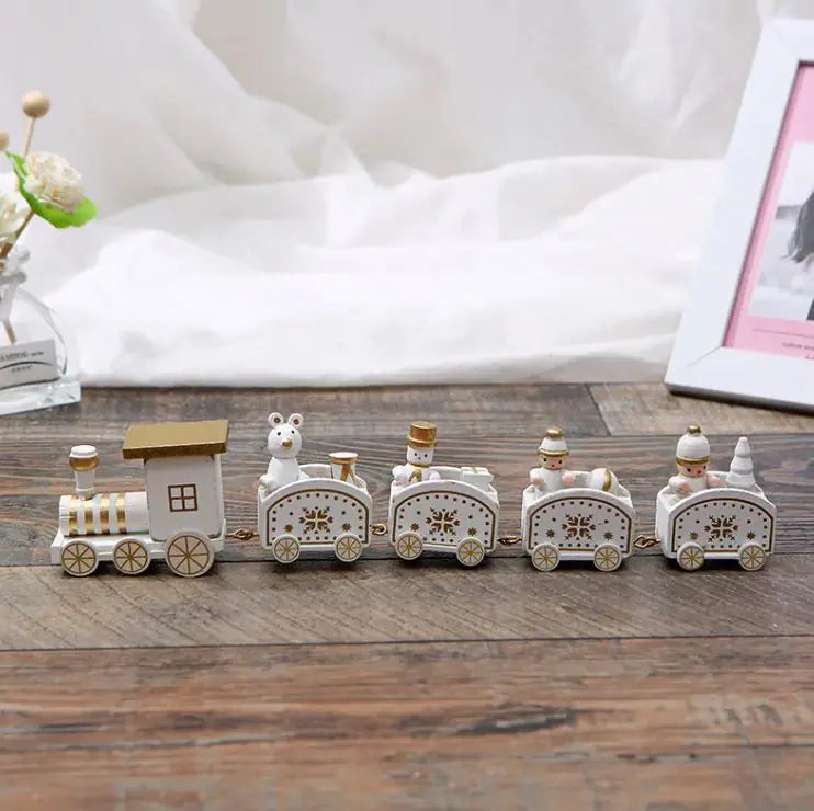 Wooden Christmas Train Ornament – Holiday Tree Decoration for Mantel & Home